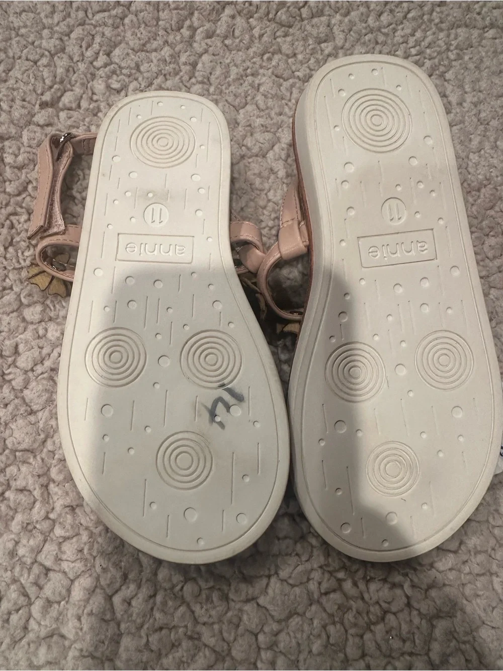 Girls' Pink Floral T-Strap Sandals